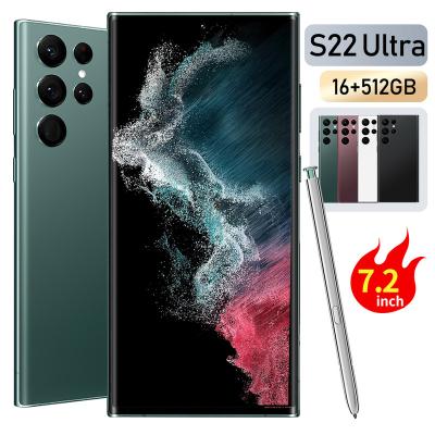 China Dual SIM Card Hot Selling S22+ Ultra ordinary 12gb+512gb 48mp+100mp Double Sim Card 7300mah Android 12.0 Cell Gaming Phone Smart Mobile Phone for sale