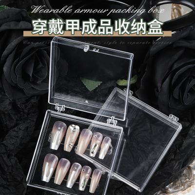 China Wholesale Durable Good Quality Luxury Light Pink Acrylic Square Fake Tips Packaging Box For Press On Nails for sale