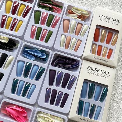 China Hot Sale 24pcs Design Long Ballerina Full Cover XXL Super Colorful False Nail Gel Polish Press On Nails for sale