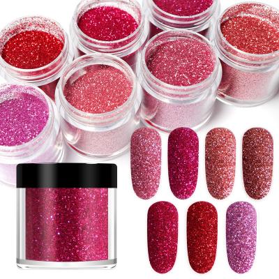 China Easy Apply 2022 New Bottle Shiny Glitters 10ml Chunky Nail Glitters Holographic Acrylic Powder For Nail Fingers Decoration for sale