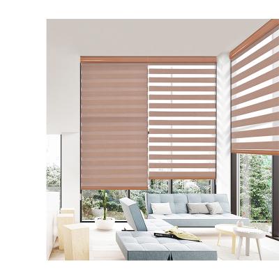 China Vandy Venetian Factory Modern Home Factory Blackout Manual Plug and Play Roll Day and Night Motorized Wholesale Zebra Blinds Solar Royal Designs for sale