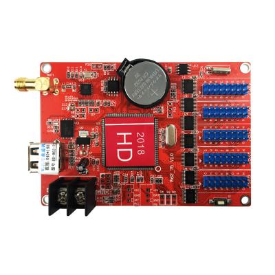 China HD-W62-75 Single Led Display Huidu Color Dual Color WIFI Control Card Use For P10 Single Color Led Module Display Screen for sale