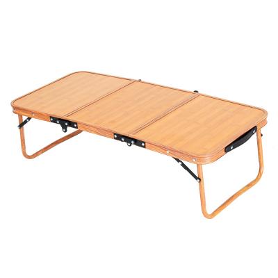 China AMOYCN Small Solid Wood Rack Density Wood Grain Picnic Folding Aluminum Table Warm Portable Outdoor Camping Board for sale