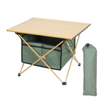 China AMOYCN Mini Picnic Beach Portable Ultra Light Folding Camping Space Solid Wood Outdoor Garden Tourism Table All Aluminum for sale