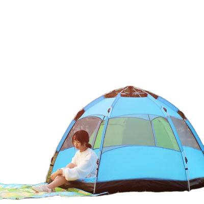 China Diamond Ground Nail AMOYCN Full Automatic Hexagonal Hexagon Double Rain Desert Hotel Quick Open Beach 3-4 Persons For Inflatable Tent Outdoor Camping for sale