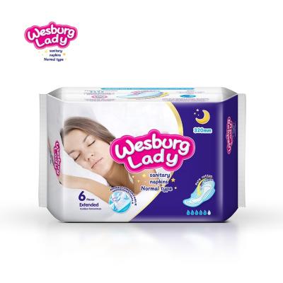 China Fan-Shape Wesburg Brand 320mm Lady Pads Sanitary Napkin Night Use For Women From China Manufacturer for sale