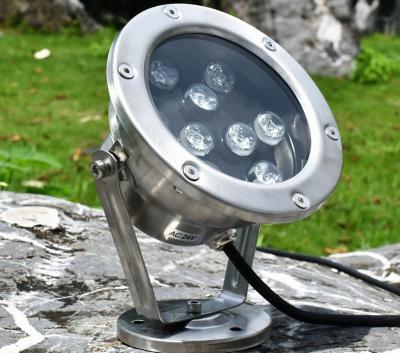 China LED underwater light 6W12w18w  swimming pool lightfishpond landscape fountain light waterproof colorful spotlights for sale