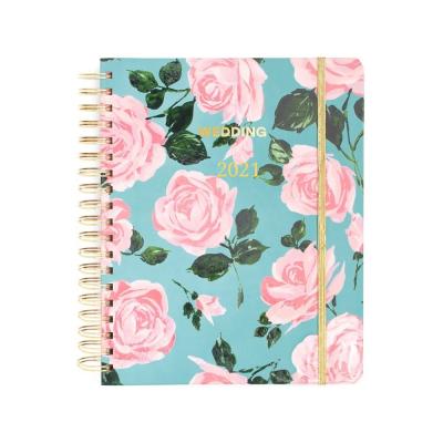 China Spiral Top for Women Custom Planner 20222023 Rose Gold Spiral Notebook Hot Foil Hardcover Fast Delivery Stamping Printing Notebook for sale