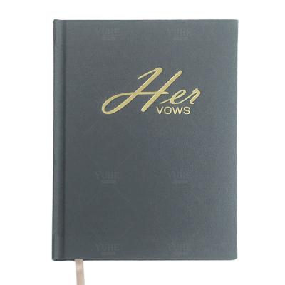 China Hardcover Trending Custom Products 2022 Hot Stamping Texts Notebook Canvas Printing And Logo Mental Health Cloth Covered Journal for sale