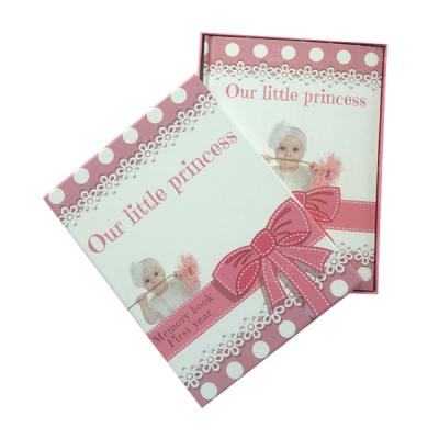 China Eco-Friendly Unique Cheap Eco-Friendly Unique Custom Full Color Stitched First Grade Keepsake Limit Keepsake Baby Journals and Memory Books for sale