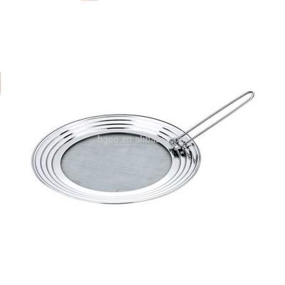 China Sustainable universal pot lid with strainer and foldable handle for sale