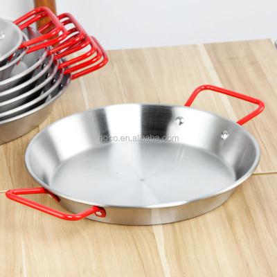 China Hengguang Factory Price Sustainable High Quality Stainless Steel Pot Seafood Paella Cooking Casserole With Two Handle for sale