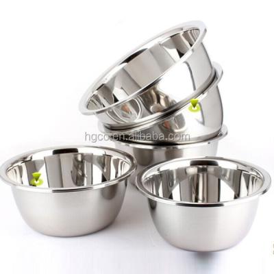 China Sustainable 5pcs Stainless Steel Kitchenware Mixing Bowl Set for sale