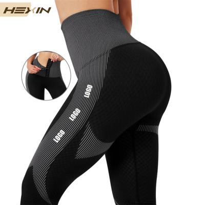 China HEXIN Breathable Tops Selling Skinny Fitness Women Sports Seamless Yoga Pants Yoga Gaiters for sale