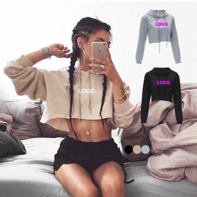 China Wholesale Custom Anti-pilling Sweatshirt Winter 2021 Logo Own Design Plain Pullover Cropped Top Oversized Hoodie Manufacturers for sale