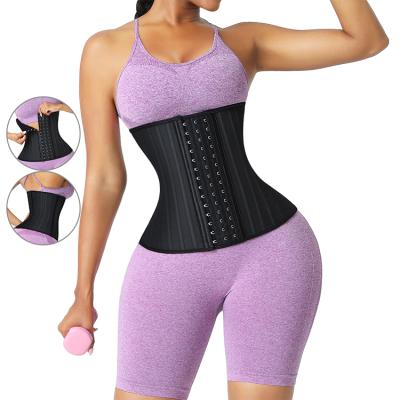 China Steel Bondage Trimmer Logo Corset Waist Trainer Band Custom Made Workout Breathable Latex Dropshipping Waist Trimmer for sale