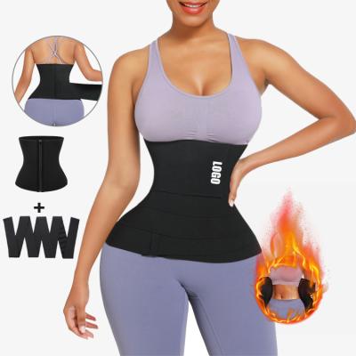 China Latex Slimming Belt Custom Shapewear Belly Bandage Wrap Waist Trainer HEXIN Logo Compression Workout Elastic Band for sale