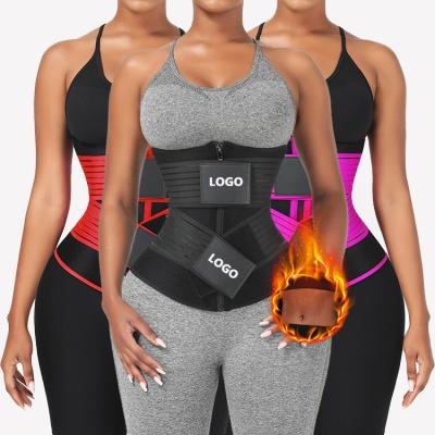 China Latest Design Fat Burning Sauna Waist Trainer Belt Slimming Neoprene Waist Trimmer Breathable for sale