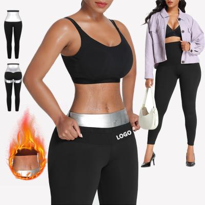 China HEXIN Fat Trainer Waist Sauna Gaiters High Waisted Breathable Custom Burning Sweat Gaiters Workout Belt Compression Pants for sale