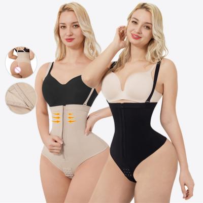 China Breathable Custom Adjustable Hooks And Zipper Tummy Control Thong Shapers Butt Lifter Shapewear Jumpsuit for sale