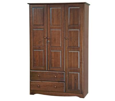 China (Other) Simple Design Furniture Adjustable Bedroom 100 Percent Solid Wood Wardrobe for sale