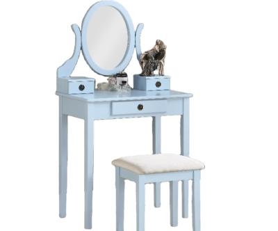 China Modern Moniys Moniya Makeup Vanity Table And Wooden Stool Set for sale