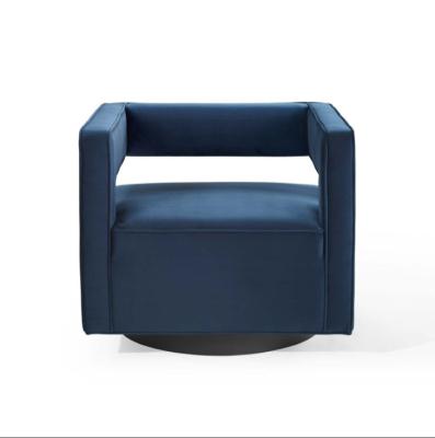 China (Others) Adjustable Hot Selling Custom Blue Velvet Chair Chair Set Furniture for sale