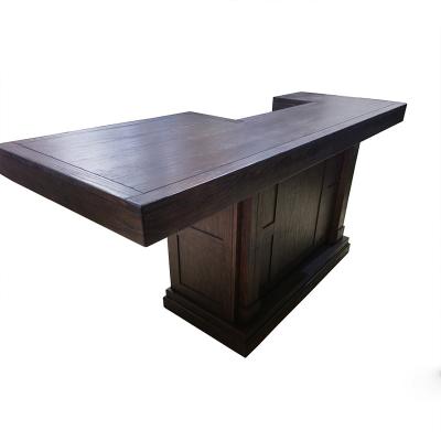 China High Quality Modern Solid Wood Modern Office Desk Front Counter Reception Desk Reception Table for sale