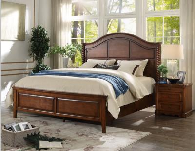 China Modern Classic Large Double Bed Wood Latest Design Luxury Bedroom Furniture Bed for sale