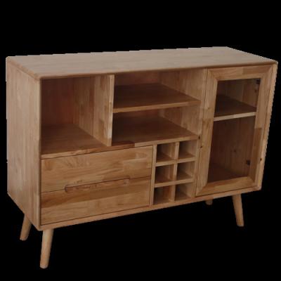 China Traditional Customization Modern Store Showcase Environment Friendly Solid Wood Wine Bar Cabinet for sale