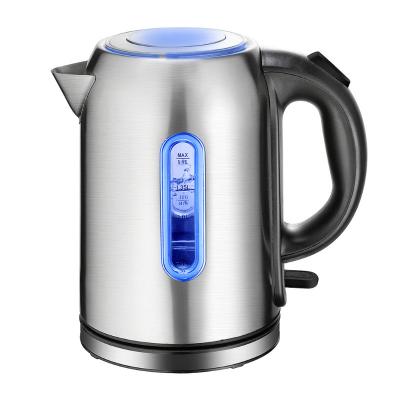 China Household Stainless steel kettle quick boiling water 4 minutes blue light boiling water visual electric kettle for sale