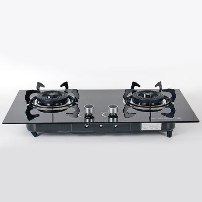 China Hotel Desktop and embedded tempered glass dual-purpose high fire liquefied gas stove for sale