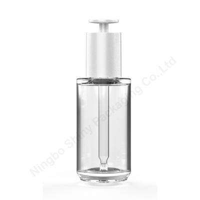 China Cosmetic 18/410 small capacity heavy 40ml PET plastic bottle for dropper or pump head for sale