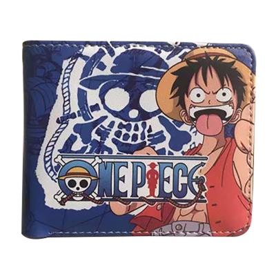 China High Quality One Piece Waterproof Fold Wallet Japanese Anime Cosplay PU Wallet Purse for sale