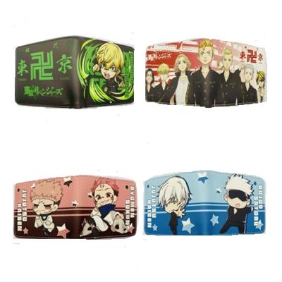 China Waterproof 16 Styles Tokyo Avengers PU Jujutsu Kaisen Purse Folded Anime Wallet and Purse for sale