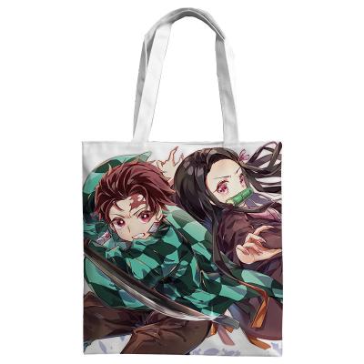 China Fashion Demon Slayer Anime Lady Bags Tote Bag With Cute Pattern Anime Cosplay Shoulder Bag for sale