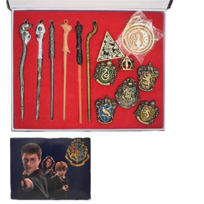 China Fashion 2 Styles Harry Famous Movie Different Decorative Anime Necklace Magic Wand Rings for sale