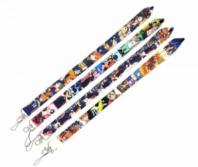 China Cosplay 4 Styles Anime Haikyuu Cartoon Necklace Hinata Lanyard Keychain Shoyo Tobio Kenma Tooru Rope Long Cheek Pendant Gifts Phone Strap for sale