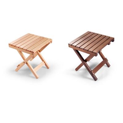 China Cheap Portable Hot Selling Small Solid Wood Portable Solid Wood Camping Folding Stool for sale