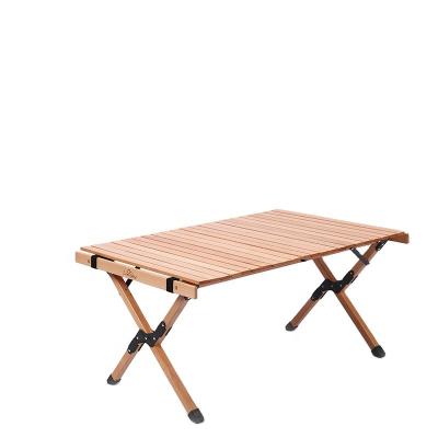 China Widely Portable Easy To Take Black Walnut Rectangular Wooden Part To Use And Dining Foldable Table Banquet BBQ Camping Picnic Outdoor Folding Table for sale