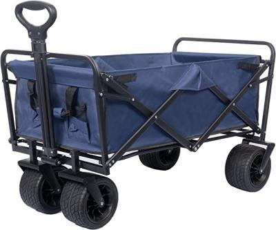 China Easy Folding Utility Cart Universal Folding Garden Carts With Big Wheels for sale