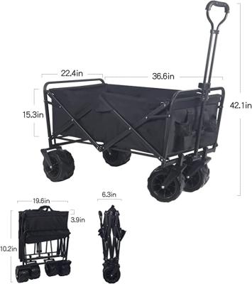 China Large Capacity Easy Folding Portable Utility Cart With Light Weight 360 Degree Rotating Wheels for sale