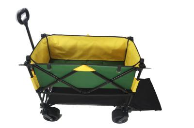 China Wholesale Folding Park Wagon Easy Folding Utility Camping Cart 150lbs Capacity With 360degree Rotation Wheels for sale