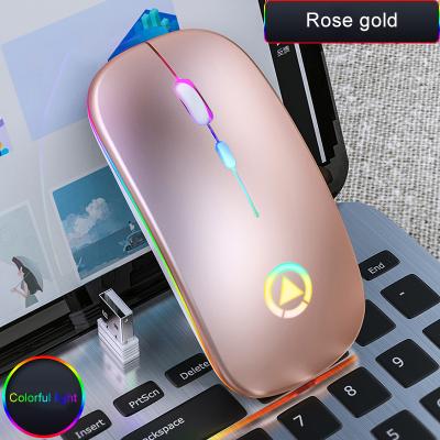 China Rechargeable Lithium Battery Colorful Optical 2.4Ghz Gaming Wireless Gaming Mouse for sale