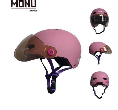 China MONU Electric Scooter Bicycle Shockproof Helmet With Visor Urban Helmet for sale