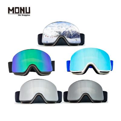 China MONU Wholesale Magnetic Lens More colors triple layers available foam Ski Glasses Goggle Ski for sale