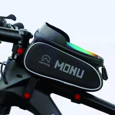 China MONU Wholesale Custom Upper Pipe Bag Bike Phone Holder Bag With TPU Touch Screen Bike Saddle Bicycle Bag for sale