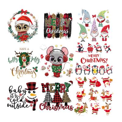 China Clothing.Leather Christmas Diy Bulk Screen Heat Prints Plastisol Sticker Printing Transfers For T Shirt Dtf Transfer for sale