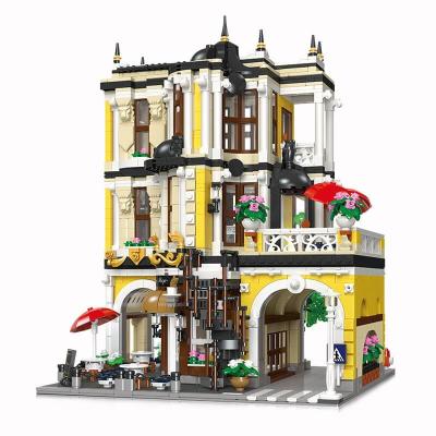 China DIY TOY The Tea Shop JIESTAR 89124 2985+pcs/set Create Expert Street View Building Block Toys For Kids Christmas Gifts for sale