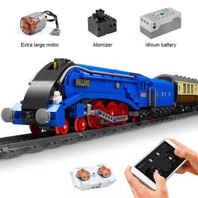 China DIY TOY MOLD KING Building Blocks 12006 RC Class A4 Pacifics Mallard Railroad Track Kits Simulation Model Bricks Kids Toy Gift for sale